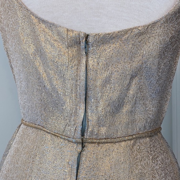 Vintage 1960s Gold Wiggle, Low Back Party Dress - Picture 4 of 7